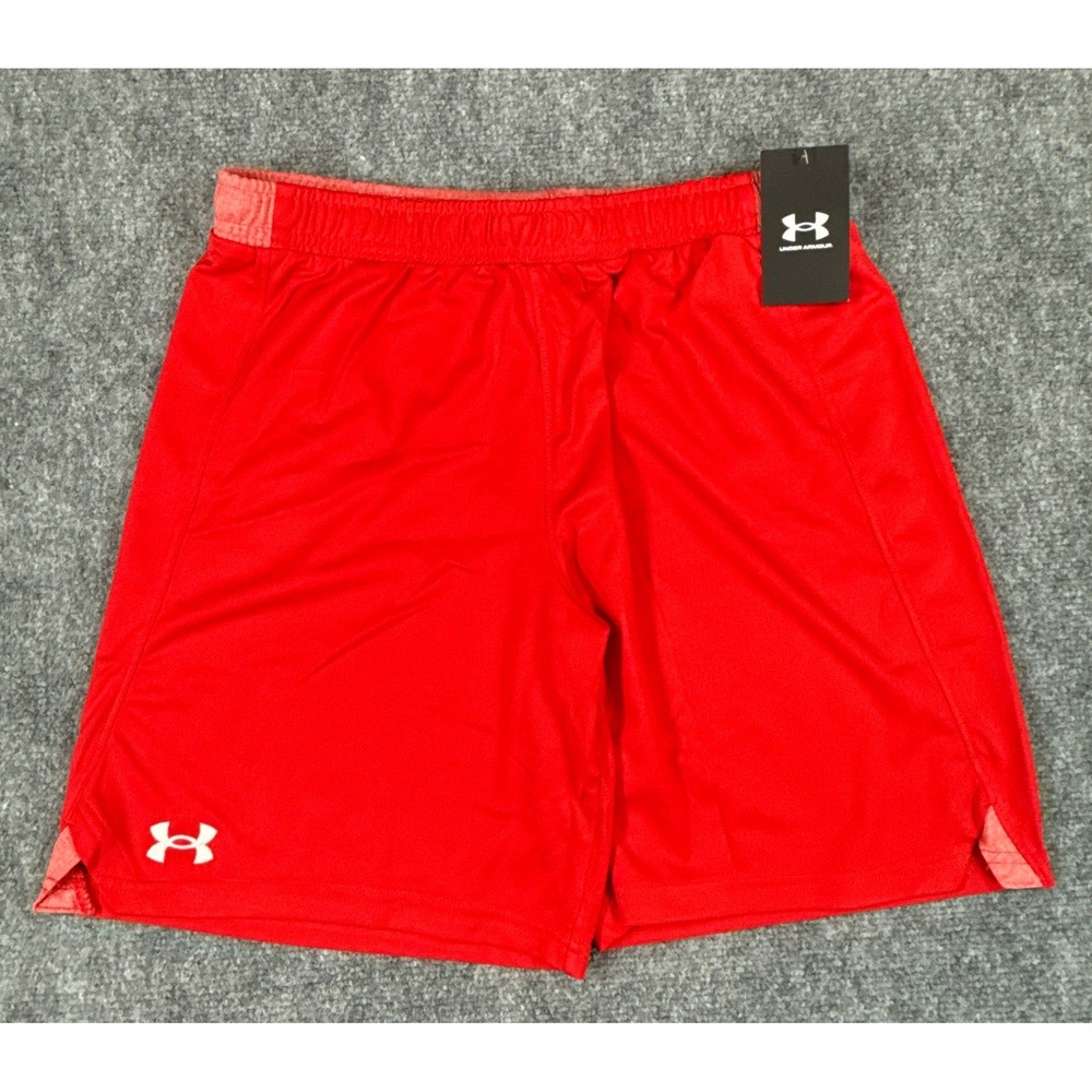 Under Armour Boys Youth XL Red Athletic Gym Locker Shorts NWT